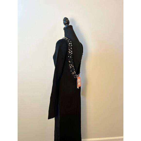 Cult Gaia Eleanora Embellished Midi Dress in Black Size XS Knit Beaded Backless - Picture 4 of 8